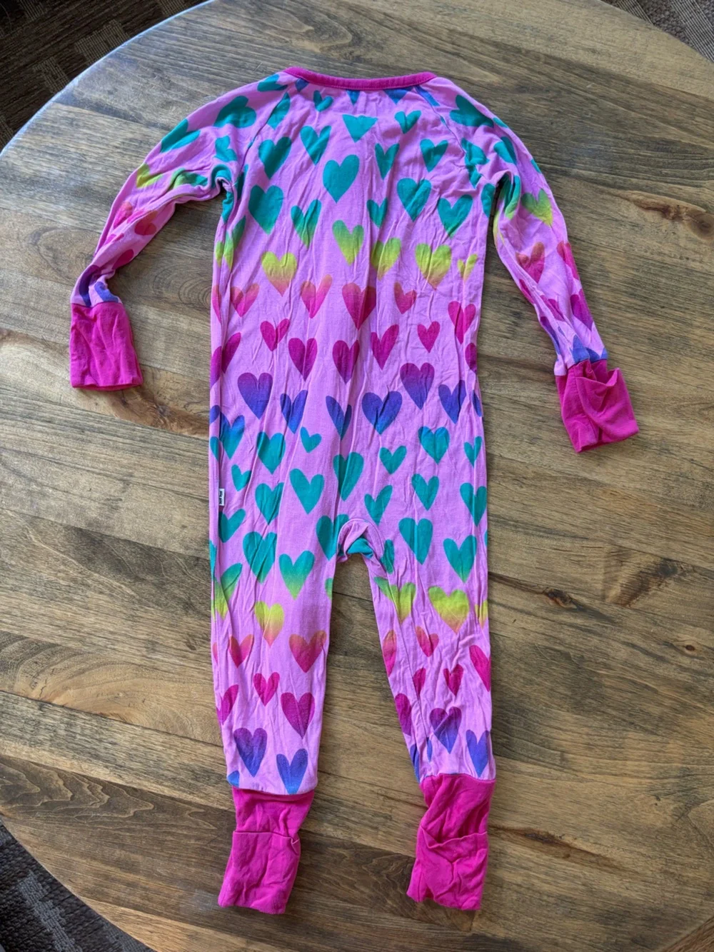 Baby Girl Rainbow Hearts Little Sleepies Bamboo PJs